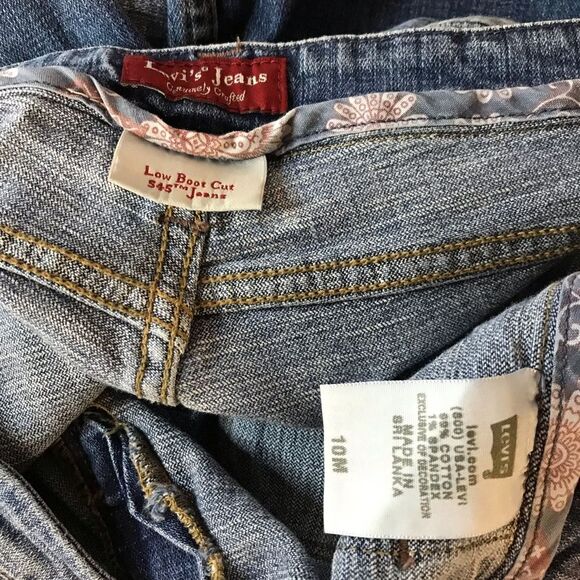 Women Levi's 545 Medium Wash Low Bootcut Blue Denim Stretch Y2K Jeans Size 10M - Picture 3 of 10